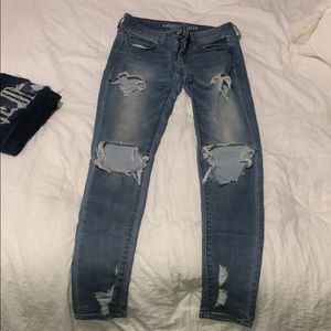 low rise ripped american eagle